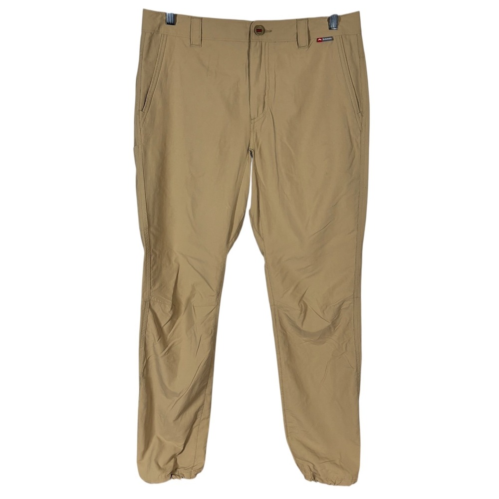 NEW SIMMS Superlight Fishing Pants Mens 32x32 Beige Nylon Drawcord‎ Ankles $99